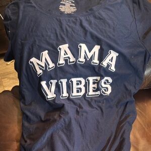 Time and Tru Navy Maternity Shirt